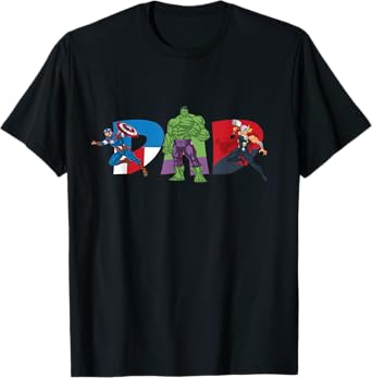 Marvel Avengers Team Dad Father’s Day Family Trip Birthday T-Shirt