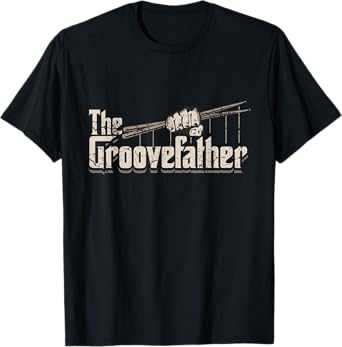 The Groovefather Vintage Drums Drumming Gifts Band Drummer T-Shirt