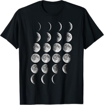 Nerdy Leonard Moon Phases Space Science Student Teacher Gift T-Shirt