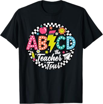 ABCD The Teacher Tour Back To School First Day Of School T-Shirt