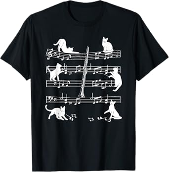 Clarinetist Cats for Cat loving Clarinet player T-Shirt for Men Women Girls Kids