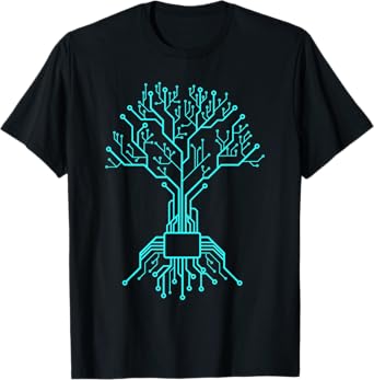 Computer Chip CPU Core - Circuit Tree - Computer Geek Gift T-Shirt