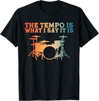 Unique Drummer Art For Men Women Percussion Drumming Drummer T-Shirt