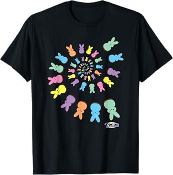 Peeps Easter Colorful Spiral Of Sugary Bunnies T-Shirt