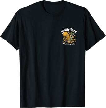 Salty Joe's Raging Octopus Logo Graphic T-Shirt