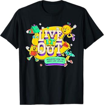 Live It Out Bible School Christian Youth Camp VBS 2025 Kids T-Shirt
