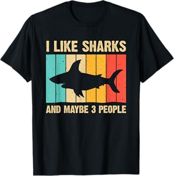 Funny Shark Design For Kids Men Women Animal Shark Stuff T-Shirt