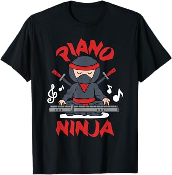 Piano Ninja - Keyboard Player Keyboardist Keyboarder Pianist T-Shirt