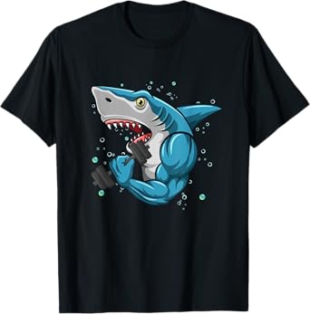 Shark Gym Powerlifting Weightlifting Bodybuilding T-Shirt