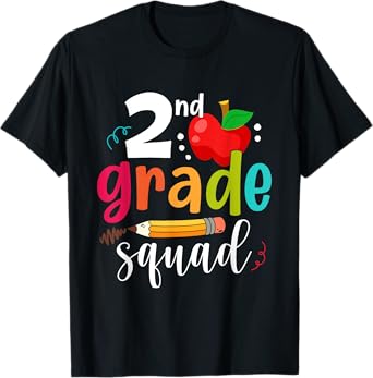 Second Grade Squad Funny Back To School 2nd Graders Teachers T-Shirt