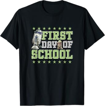 Star Wars: The Mandalorian Grogu R2-D2 First Day Of School T-Shirt