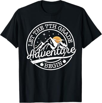 Let The 7th Grade Adventure Begin Retro First Day Of School T-Shirt