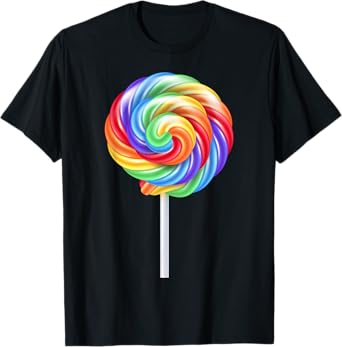 Lollipop Rainbow Sucker Candy Costume Halloween T-Shirt