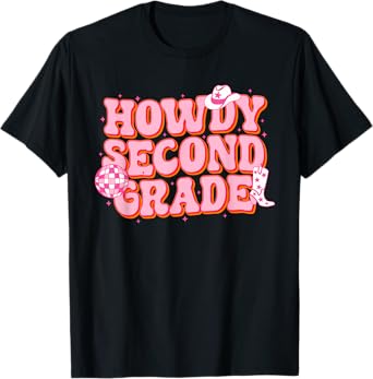 Howdy Second Grade Cowgirl Teacher 2nd Grade Back To School T-Shirt