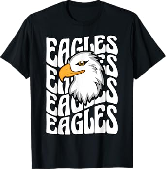 Eagles School Sports Fan Team Spirit Teacher Parent Student Men Women Girls Kids T-Shirt
