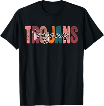 Trojans School Sports Fan Team Spirit T-Shirt