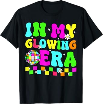 In My Glowing Era Retro Colorful Tie Dye Quote Group Team T-Shirt