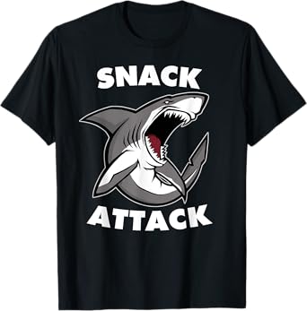shark snack attack funny hungry shark T-Shirt