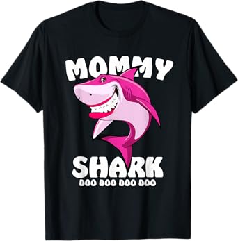 Mommy Shark Shirt Funny Mothers Day Gift for Kids Womens Mom T-Shirt