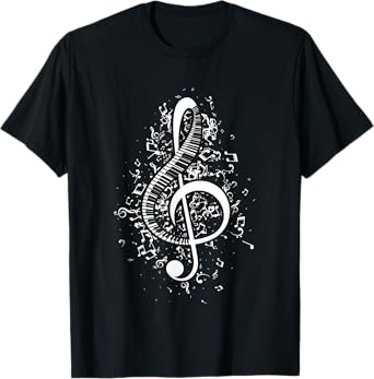 Treble Clef Keys - Piano Player Pianist Classical Music T-Shirt