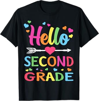 Hello Second Grade Team 2nd Grade Back to School Teacher Kid T-Shirt