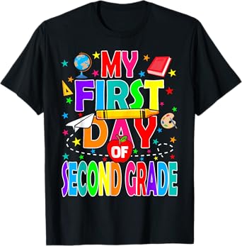 My First Day of Second Grade Back to School Boys Kids T-Shirt