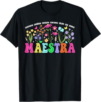 Maestra De Español Spanish Teacher Maestra Bilingue T-Shirt