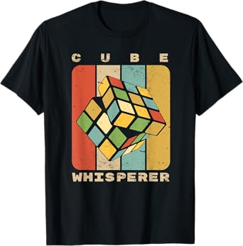 Puzzle Cube Whisperer Vintage Speed Cubing Youth Math T-Shirt