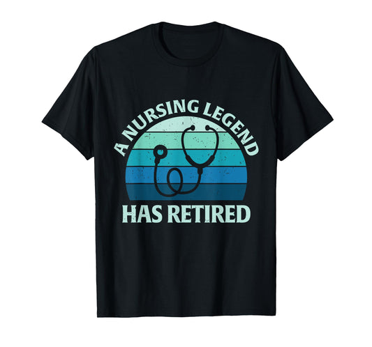 A Nursing Legend Has Retired Retro Style Women Retirement T-Shirt
