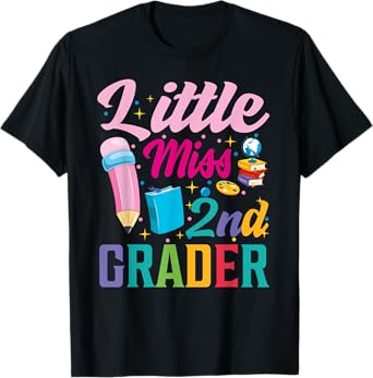 little miss 2nd Grade Grader girls 1st day back to school T-Shirt