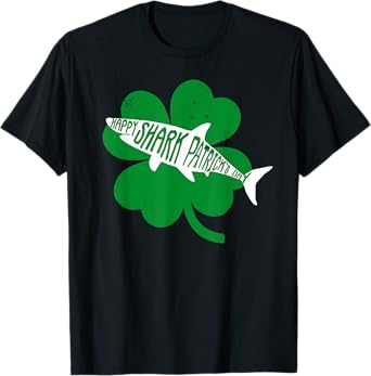 Happy Shark Patrick's Funny Saint Patrick's Day Shark T-Shirt