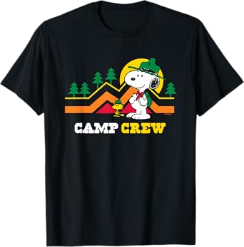 Peanuts - Snoopy and Woodstock Beagle Scouts Camp Crew T-Shirt