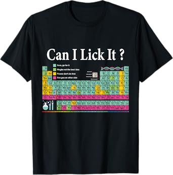 Can I Lick It Periodic Table Funny Chemistry Science Kids T-Shirt