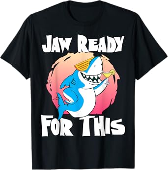 Jaw Ready For This Party Glasses Ocean Cool Shark T-Shirt