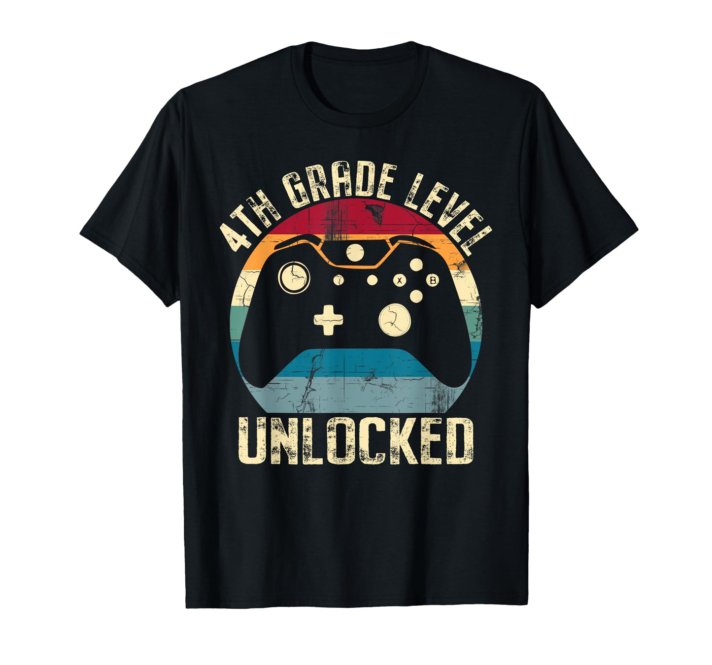 4th Grade Level Unlocked Back to School First Day Gamer Kid T-Shirt
