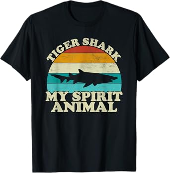 Tiger Shark My Spirit Animal - Vintage Fish Fishing T-Shirt