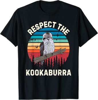 Retro Respect The Kookaburra Bird Vintage Kookaburra Lover T-Shirt