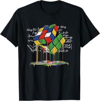 Melting Cube Speed Cubing Vintage Puzzle Youth Math T-Shirt