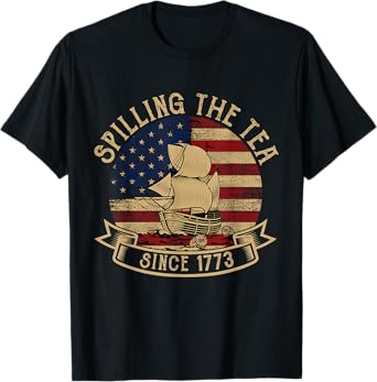 Spilling The Tea Since 1773 American History Teacher Vintage T-Shirt