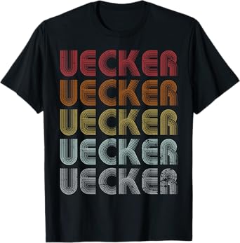 Uecker Family Name I Love Uecker Personalized Vintage Retro T-Shirt