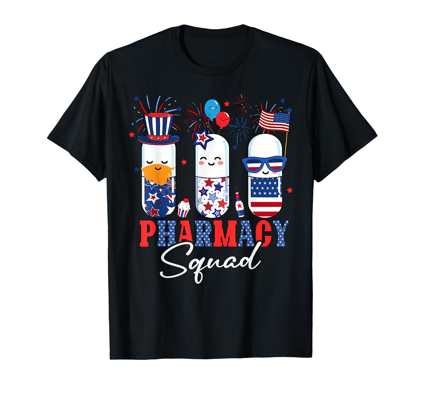 4th Of July Pharmacy Squad Pharmacy Technician Patriotic Women Men T-Shirt