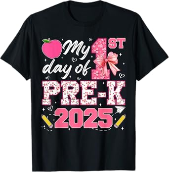 My 1st Day Of Pre-K PreK Pre K 2025 Back To School Girls T-Shirt