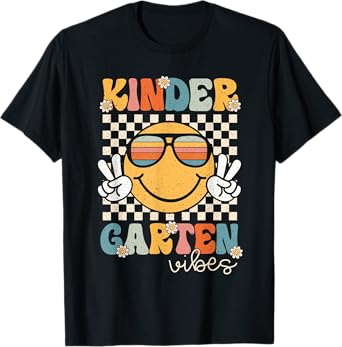 Kindergarten Vibes Smile Face 1st Day First Day of School T-Shirt