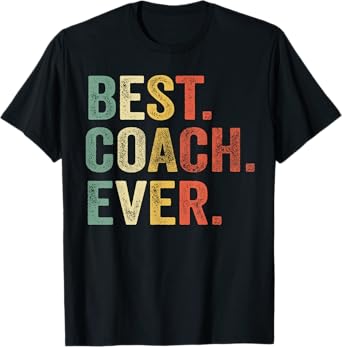 Best Coach Ever Gifts Funny Retro Vintage Style Coaching T-Shirt