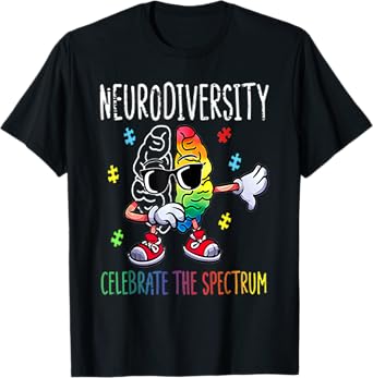 Neurodiversity Brain Autism Awareness ASD ADHD Men Women Kid T-Shirt