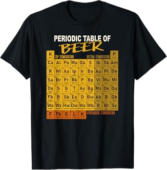 Periodic Table Of Beer - Craft Beer Style Brewery T-Shirt
