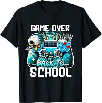 Back To School Kids Boy Student Game Over Back To School T-Shirt