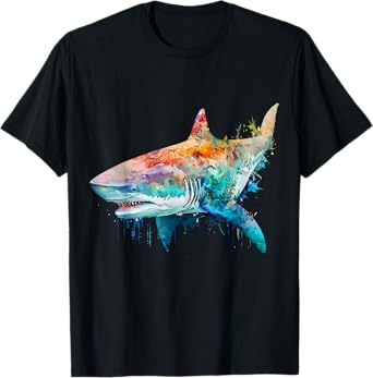 Shark Beach Lover Ocean Animal Graphic Novelty Womens T-Shirt