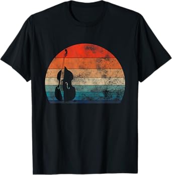 Retro Vintage Double Bass Musician T-Shirt