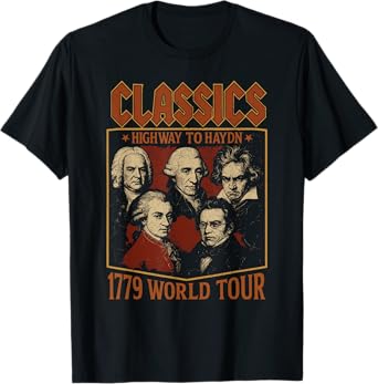 Classical Composer Tour, Funny Classical Music Parody T-Shirt
